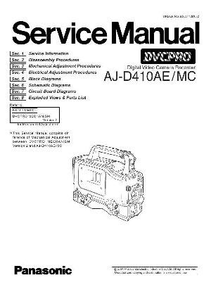 Сервисная инструкция Panasonic AJ-D410AE/MC ― Manual-Shop.ru