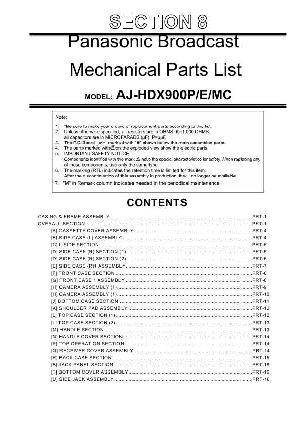 Service manual Panasonic AJ-HDX900 PARTS LIST ― Manual-Shop.ru
