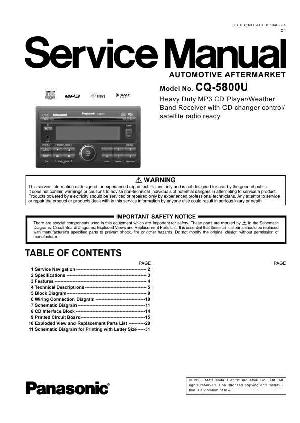 Service manual Panasonic CQ-5800U ― Manual-Shop.ru