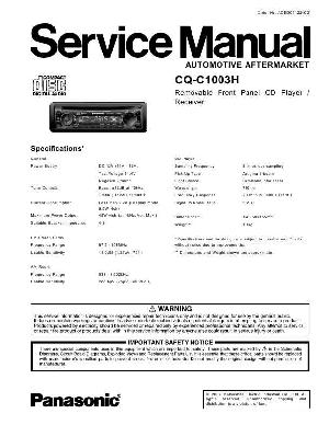 Service manual Panasonic CQ-C1003H ― Manual-Shop.ru