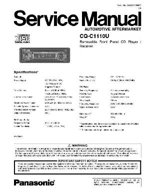 Service manual Panasonic CQ-C1110U ― Manual-Shop.ru