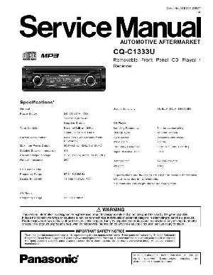 Сервисная инструкция Panasonic CQ-C1333U ― Manual-Shop.ru