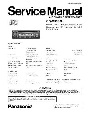 Service manual Panasonic CQ-C5335U ― Manual-Shop.ru