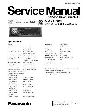 Сервисная инструкция Panasonic CQ-C8405N ― Manual-Shop.ru