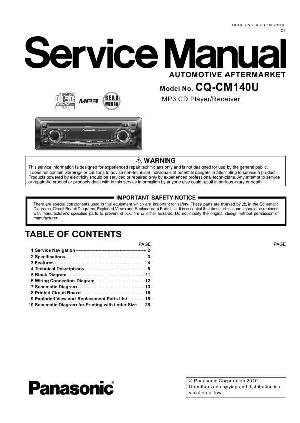 Сервисная инструкция Panasonic CQ-CM140U ― Manual-Shop.ru