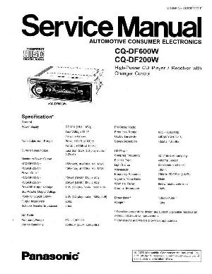 Service manual Panasonic CQ-DF200W, CQ-DF600W ― Manual-Shop.ru