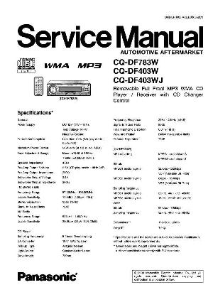 Сервисная инструкция Panasonic CQ-DF403W, CQ-DF783W ― Manual-Shop.ru