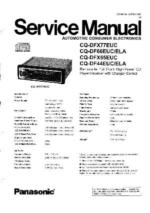 Сервисная инструкция Panasonic CQ-DF44EU, CQ-DF66EU, CQ-DFX55EU, CQ-DFX77EUC ― Manual-Shop.ru