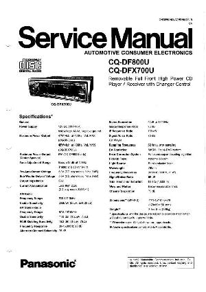 Service manual Panasonic CQ-DF800U, CQ-DFX700U ― Manual-Shop.ru