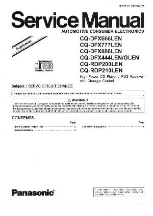 Service manual Panasonic CQ-DFX444LEN, CQ-DFX666LEN, CQ-DFX888LEN ― Manual-Shop.ru