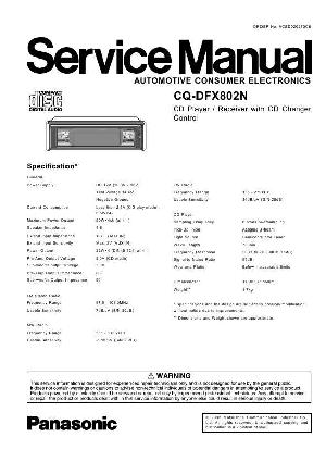 Service manual Panasonic CQ-DFX802N ― Manual-Shop.ru