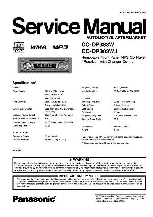 Сервисная инструкция Panasonic CQ-DP383W ― Manual-Shop.ru