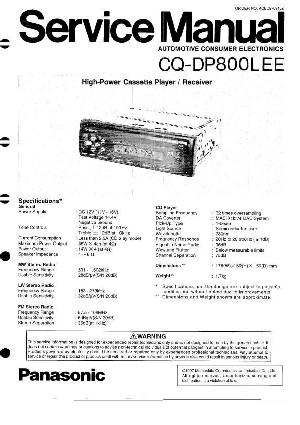 Сервисная инструкция Panasonic CQ-DP800LEE ― Manual-Shop.ru
