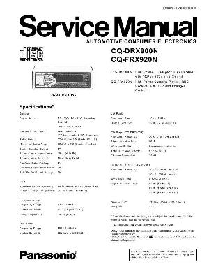 Сервисная инструкция Panasonic CQ-DRX900N, CQ-FRX920N ― Manual-Shop.ru