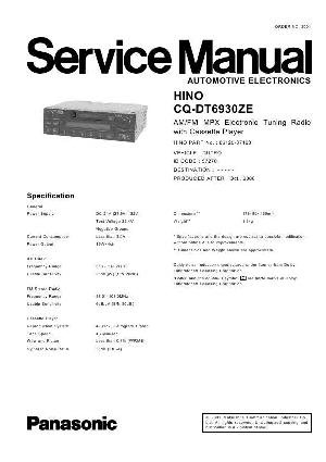 Сервисная инструкция Panasonic CQ-DT6930ZE ― Manual-Shop.ru