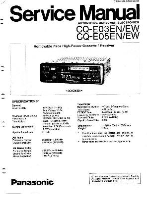 Сервисная инструкция Panasonic CQ-E03EN, CQ-E05EN ― Manual-Shop.ru