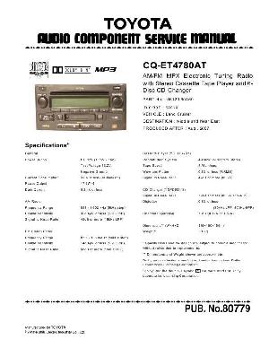 Сервисная инструкция Panasonic CQ-ET4780AT ― Manual-Shop.ru