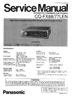 Сервисная инструкция Panasonic CQ-FX77LEN ― Manual-Shop.ru