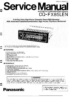 Service manual Panasonic CQ-FX85LEN ― Manual-Shop.ru