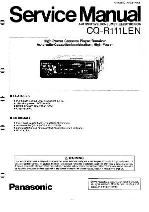 Сервисная инструкция Panasonic CQ-R111LEN ― Manual-Shop.ru