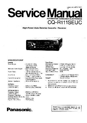 Сервисная инструкция Panasonic CQ-R111SEUC ― Manual-Shop.ru
