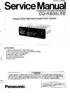 Сервисная инструкция Panasonic CQ-R805LEE ― Manual-Shop.ru