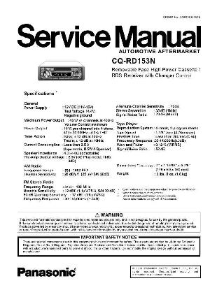 Service manual Panasonic CQ-RD153N ― Manual-Shop.ru