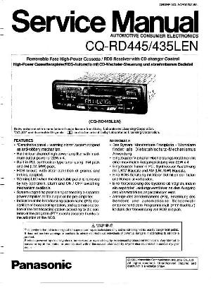 Сервисная инструкция Panasonic CQ-RD445LEN, CQ-RD435LEN ― Manual-Shop.ru
