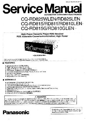 Сервисная инструкция Panasonic CQ-RD810 ― Manual-Shop.ru