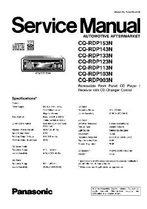 Сервисная инструкция Panasonic CQ-RDP003N, CQ-RDP103N, CQ-RDP113N ― Manual-Shop.ru