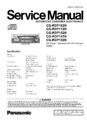 Сервисная инструкция Panasonic CQ-RDP102N, CQ-RDP112N, CQ-RDP142N, CQ-RDP152N, CQ-RDP162N  ― Manual-Shop.ru