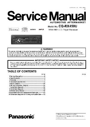 Сервисная инструкция Panasonic CQ-RX450U ― Manual-Shop.ru