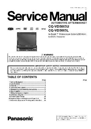 Сервисная инструкция Panasonic CQ-VD5005L, CQ-VD5005U ― Manual-Shop.ru