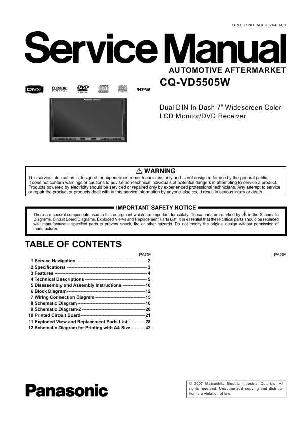 Сервисная инструкция Panasonic CQ-VD5505W ― Manual-Shop.ru