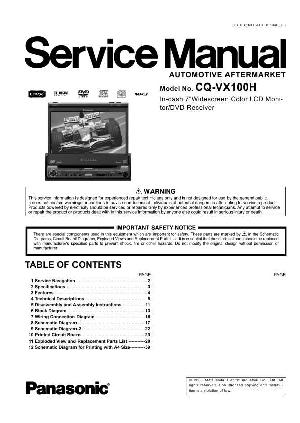 Сервисная инструкция Panasonic CQ-VX100H ― Manual-Shop.ru