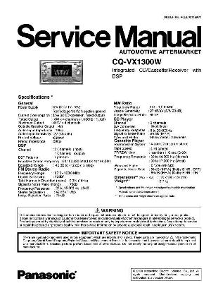 Service manual Panasonic CQ-VX1300W ― Manual-Shop.ru