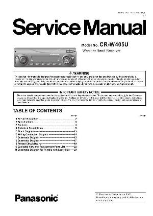 Сервисная инструкция Panasonic CR-W405U ― Manual-Shop.ru