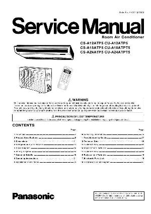 Сервисная инструкция Panasonic CS-A12ATP5, CS-A18ATP5, CS-A24ATP5 ― Manual-Shop.ru