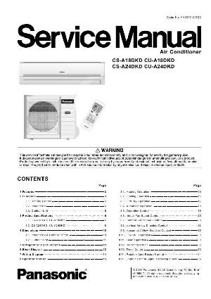 Сервисная инструкция Panasonic CS-A18DKD, CS-A24DKD, CU-A18DKD, CU-A24DKD ― Manual-Shop.ru