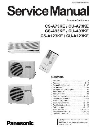 Сервисная инструкция Panasonic CS-A73KE, CS-A93KE, CS-A123KE ― Manual-Shop.ru