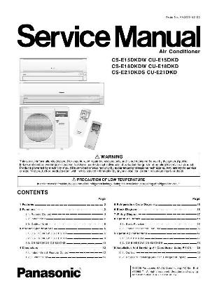 Service manual Panasonic CS-E15DKDW, CS-E18DKDW, CS-E21DKDS, CU-E21D ― Manual-Shop.ru