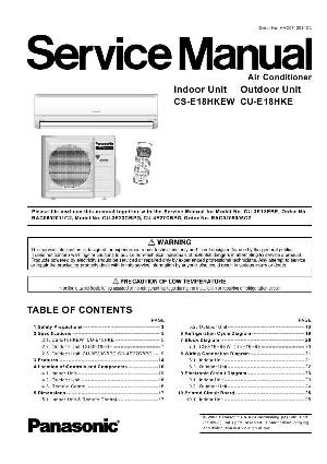 Service manual Panasonic CS-E18HKEW, CU-E18HKE ― Manual-Shop.ru