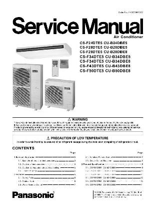 Сервисная инструкция Panasonic CS-F24, 28, 34, 43, 50DTE5 ― Manual-Shop.ru
