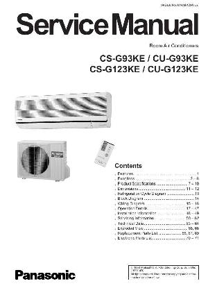 Сервисная инструкция Panasonic CS-G93KE, CS-G123KE, CU-G93KE, G123KE ― Manual-Shop.ru