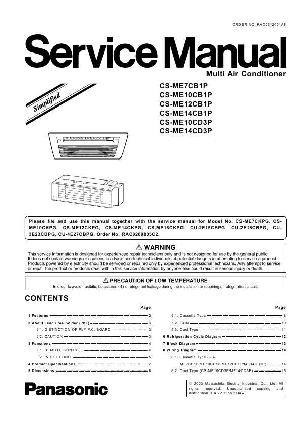 Сервисная инструкция Panasonic CS-ME7, 10, 12, 14CB1P, CS-ME10, 14CD3P ― Manual-Shop.ru