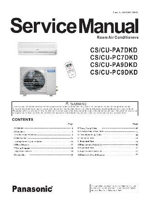 Service manual Panasonic CS-PA7DKD, CS-PC7DKD, CS-PA9DKD, CS-PC9DKD, CU-PA7DKD, CU-PC7DKD  ― Manual-Shop.ru