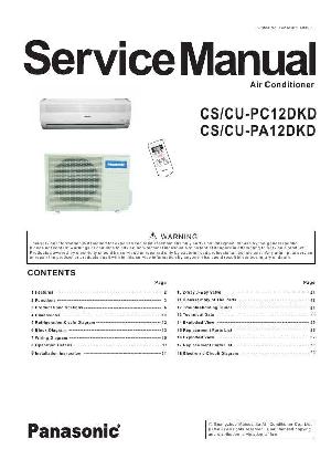 Сервисная инструкция Panasonic CS-PC12DKD, CU-PC12DKD, CS-PA12DKD, CU-PA12DKD ― Manual-Shop.ru