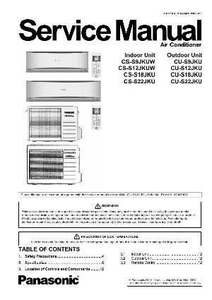 Service manual Panasonic CS-S9JKUW, CS-S12JKUW, CS-S18JKU, CS-S22JKU ― Manual-Shop.ru