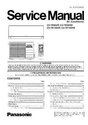 Сервисная инструкция Panasonic CS-TE9DKE, CU-TE9DKE, CS-TE12DKE, CU-12DKE ― Manual-Shop.ru