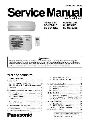 Service manual Panasonic CS-UE9JKE, CS-UE12JKE, CU-UE9JKE, UE12JKE ― Manual-Shop.ru